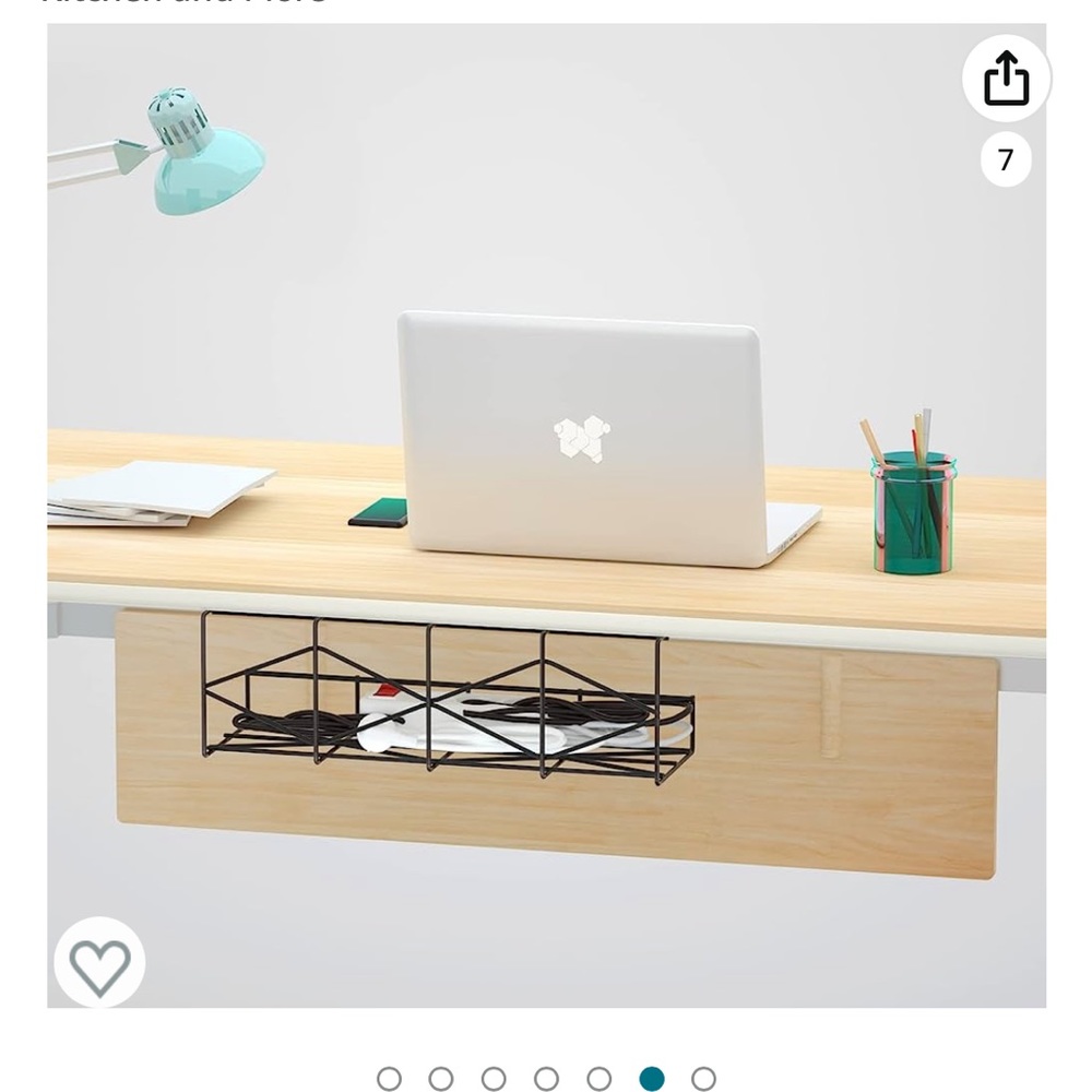 Under desk cord organizer